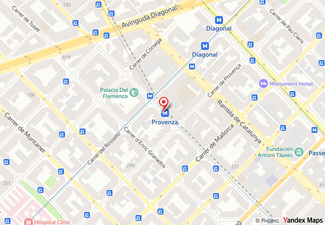 Mapa de la ubicación de la consulta en C/Enric Granados, 111, Barcelona